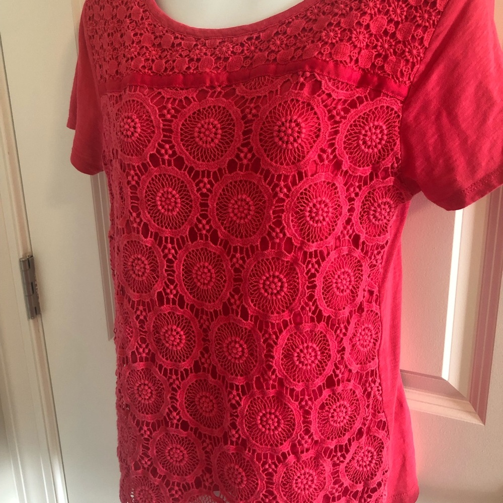 Crown and Ivy Pink Cotton Shirt - Picture 2 of 4